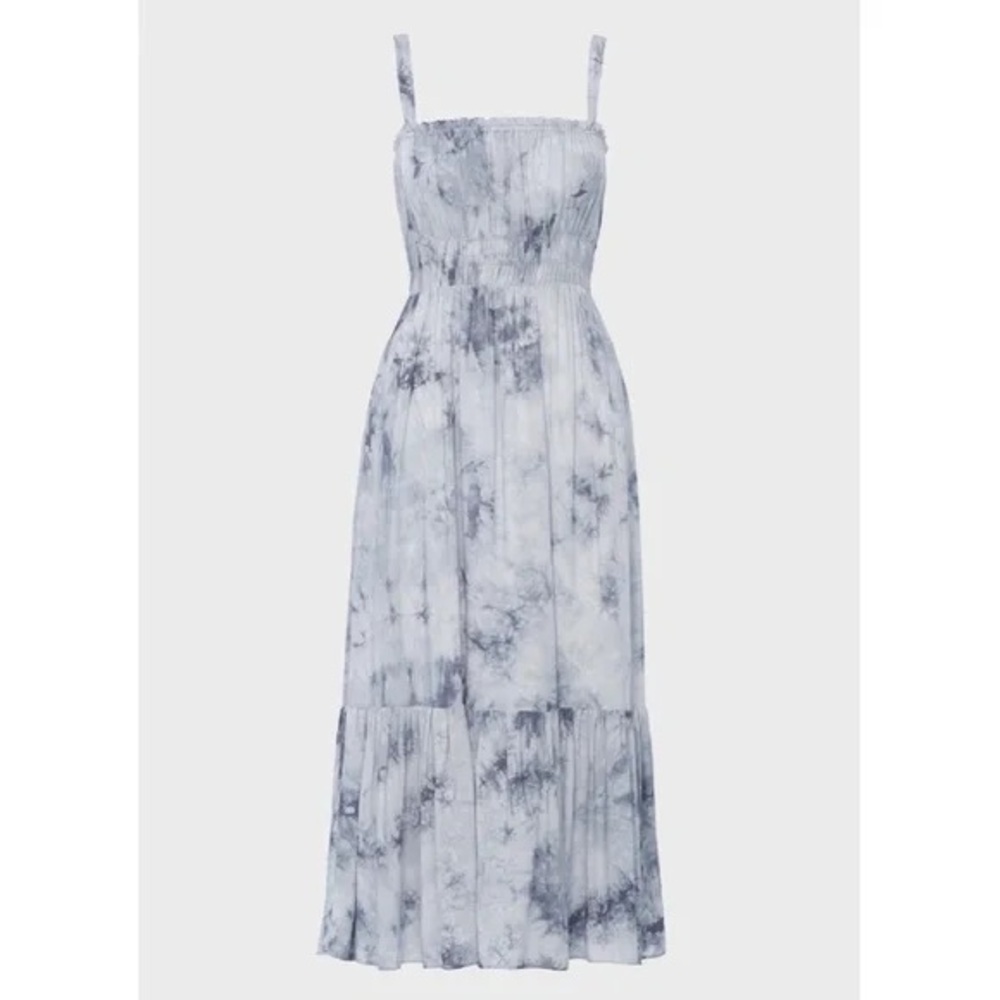 All in Favor smocked waist tie-dye maxi dress